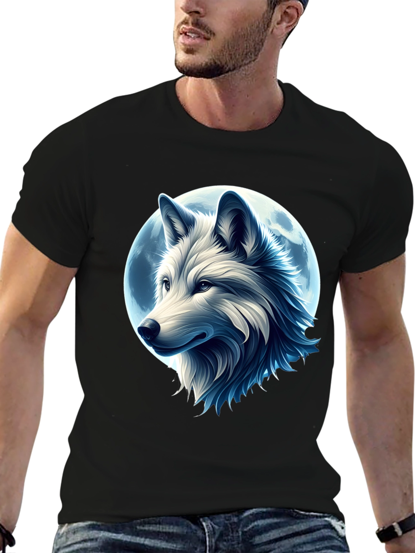 Wolf Moon Graphic Tee - Premium Cotton Comfort