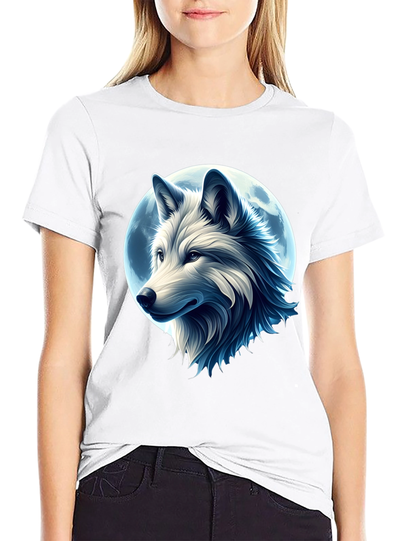 Wolf Moon Graphic Tee - Premium Cotton Comfort