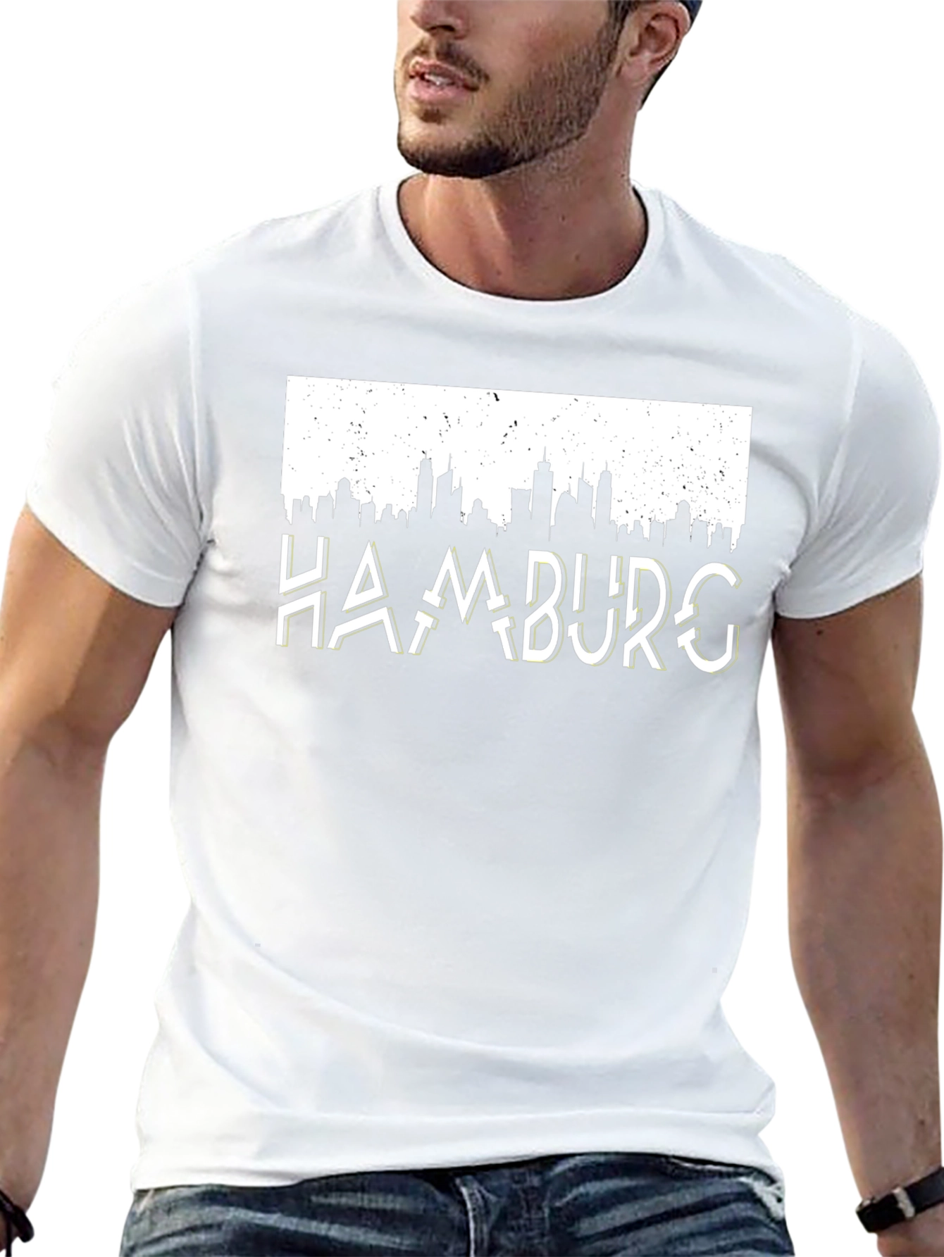Hamburg Skyline Graphic Tee - Modern City T-Shirt