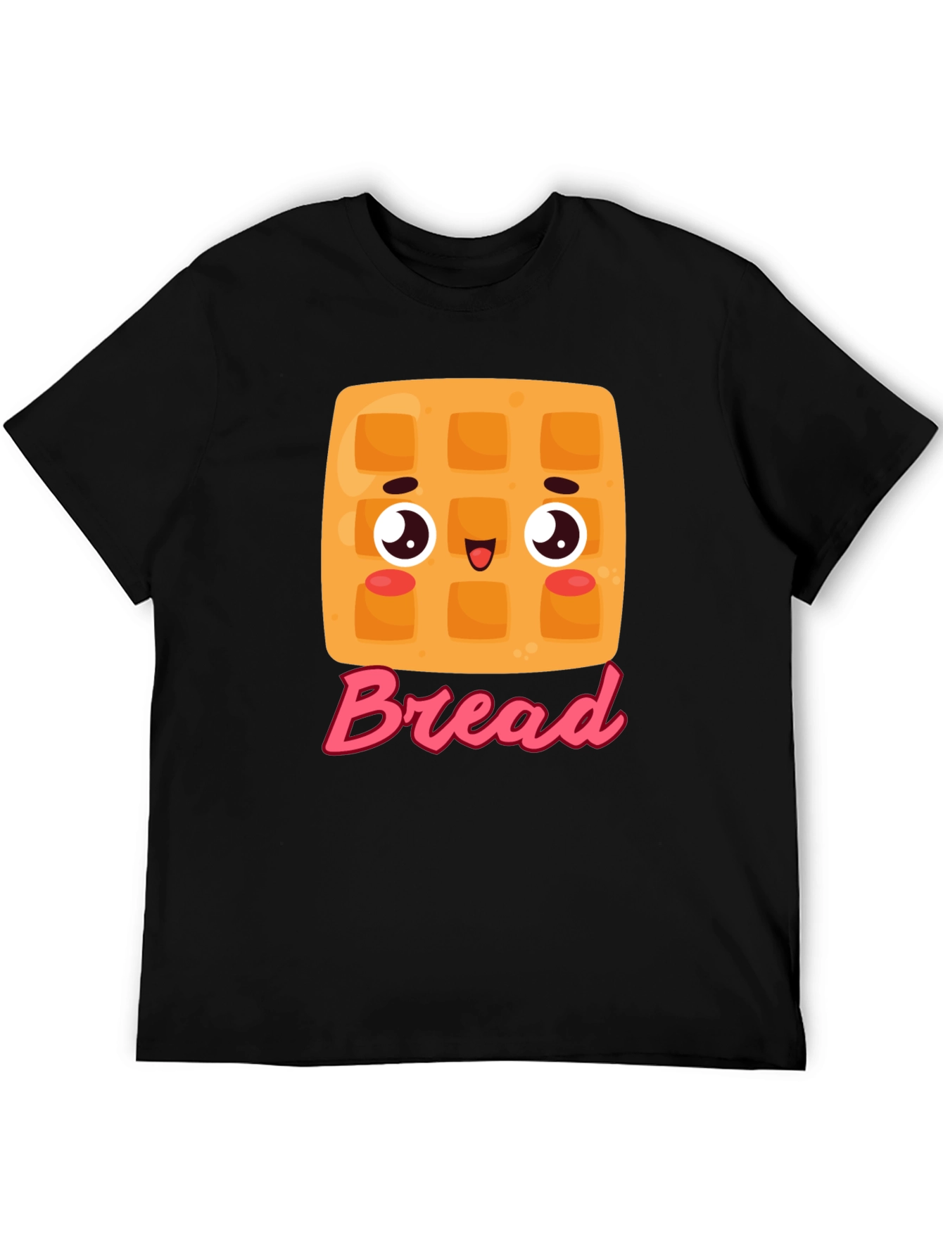 Cute Cartoon Waffle Bread Graphic Tee