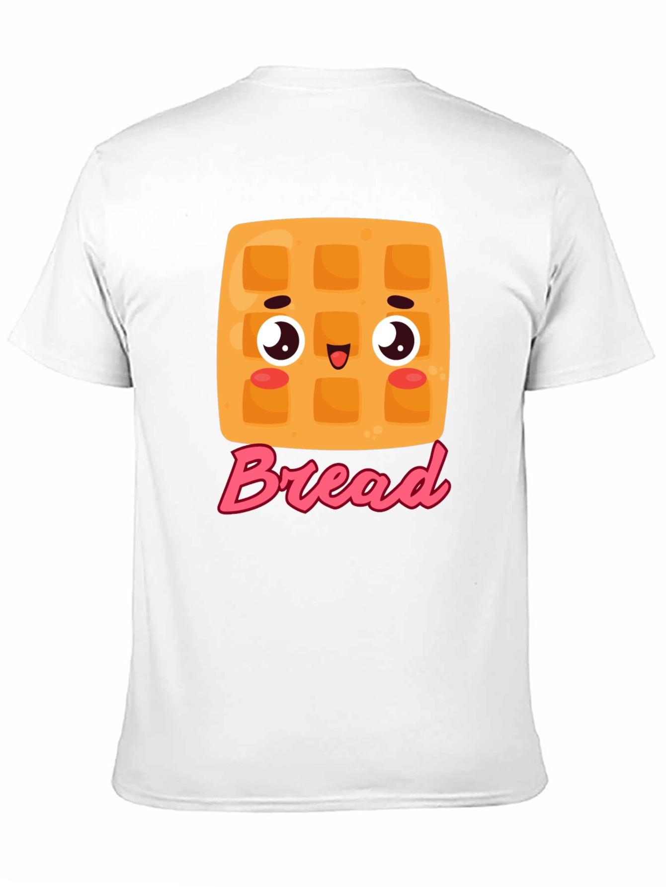 Cute Cartoon Waffle Bread Graphic Tee