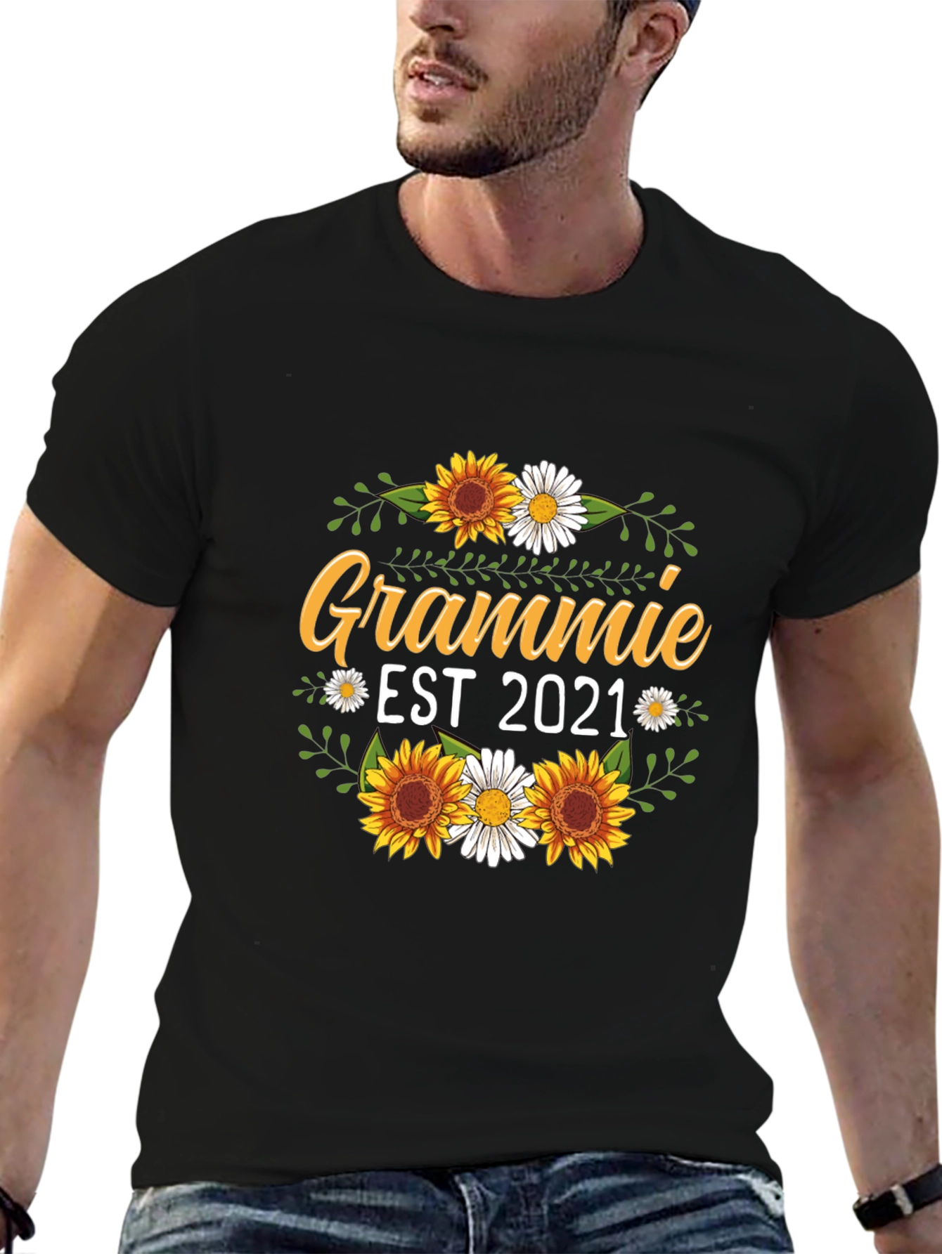 Grammie Est 2021 Sunflower T-Shirt