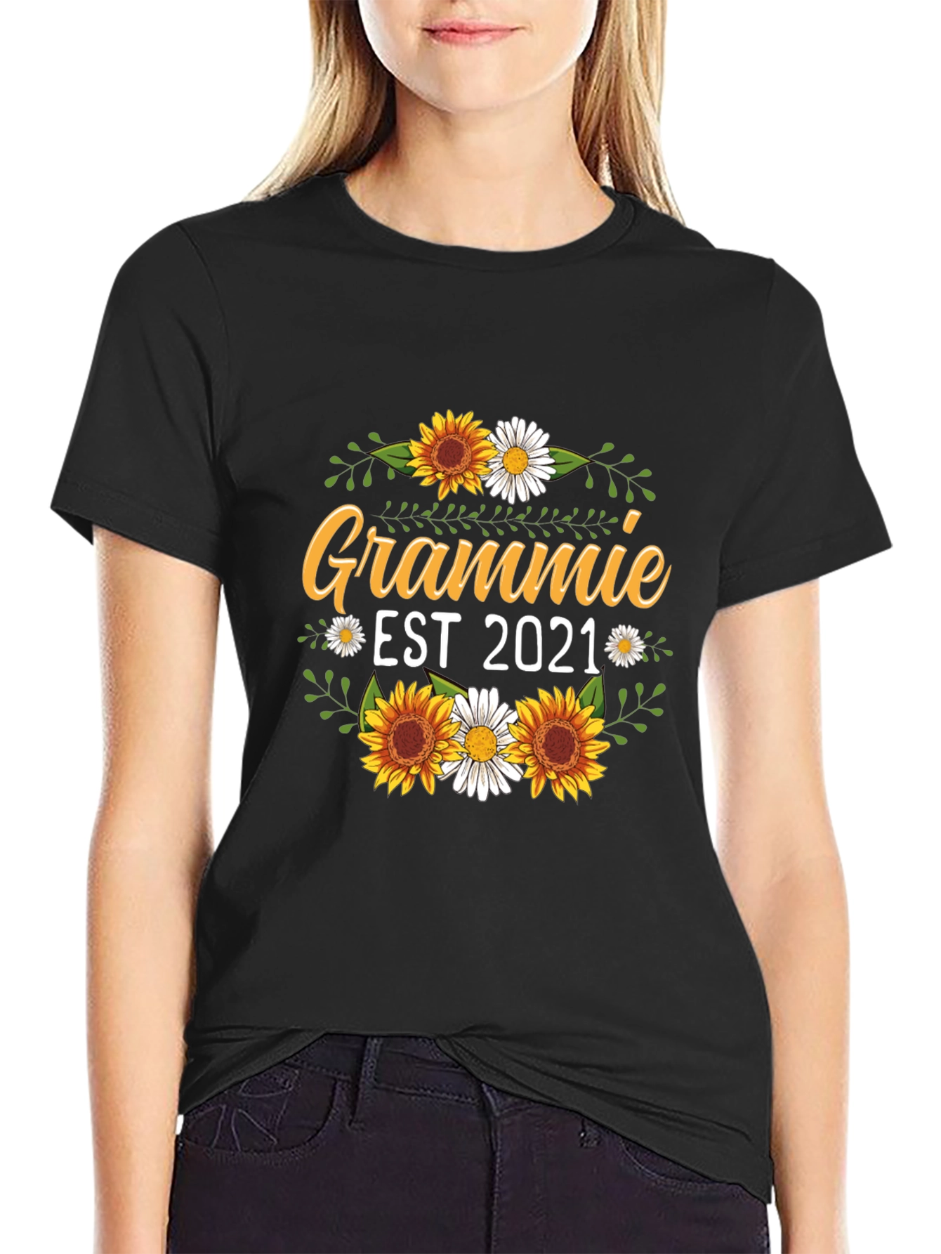 Grammie Est 2021 Sunflower T-Shirt