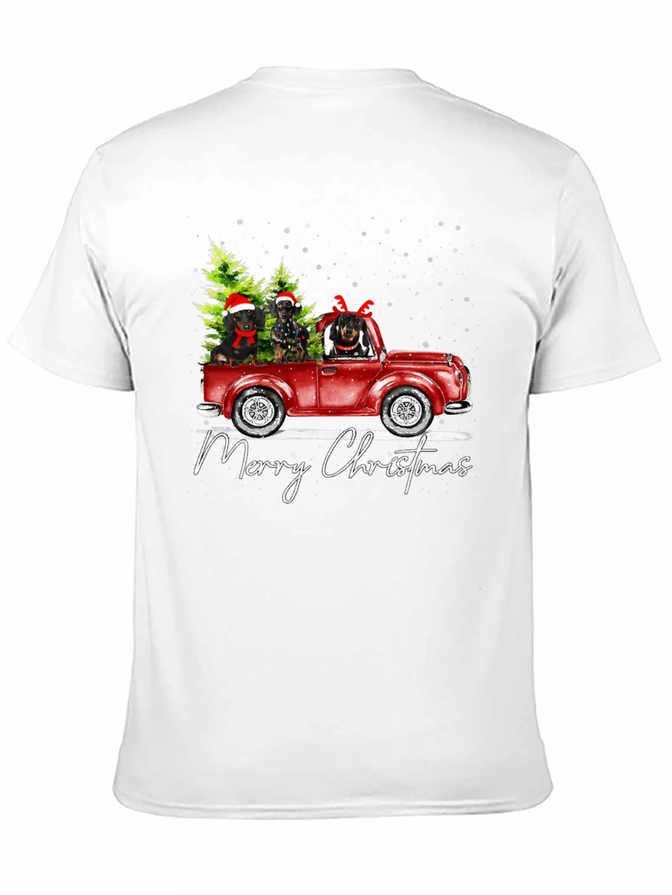 Christmas Dachshund Truck T-Shirt
