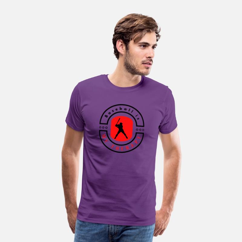 Baseball is my therapy funny motivational design