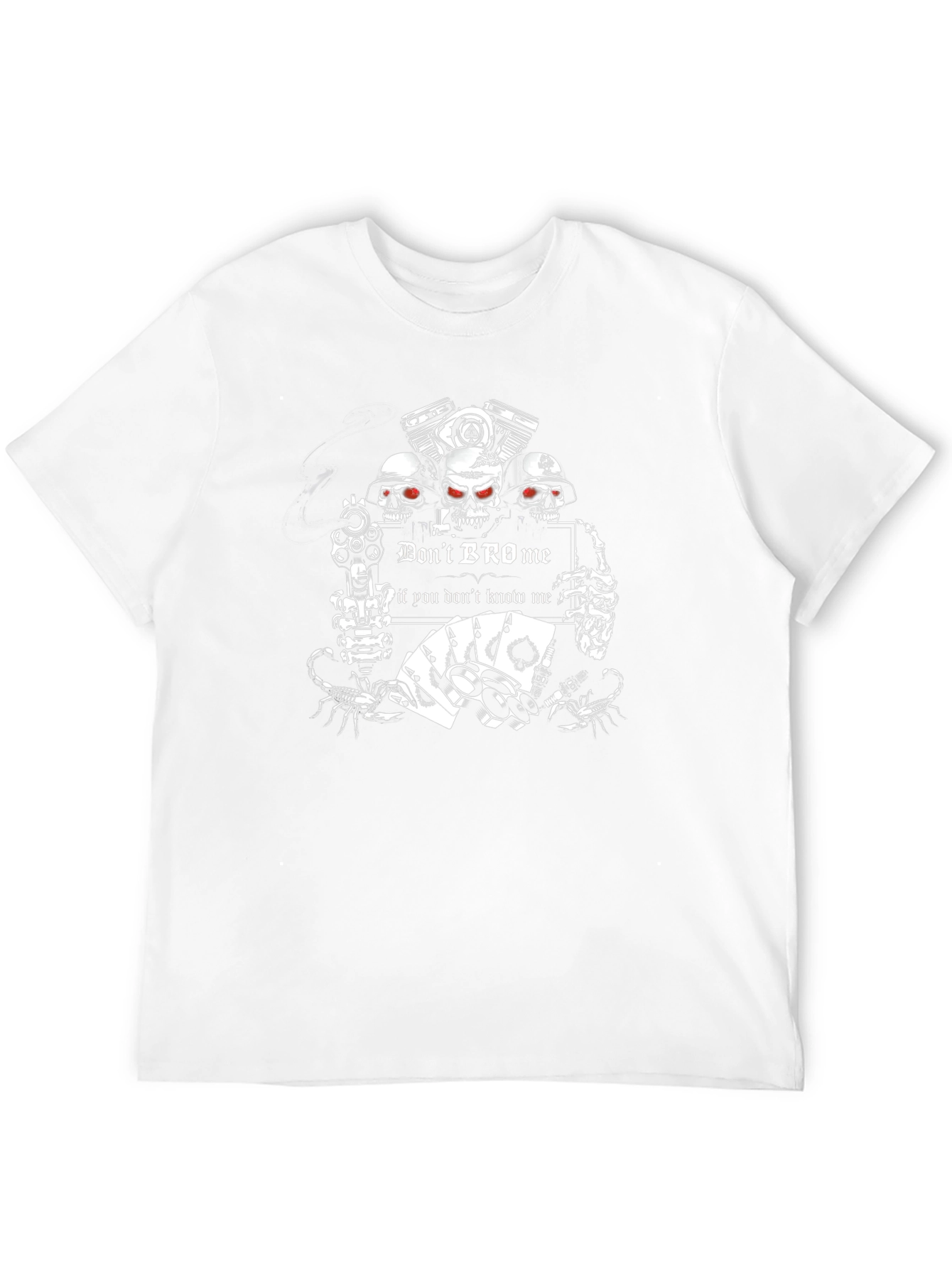 Dont Bro Me T-Shirt - Skull & Guns Design