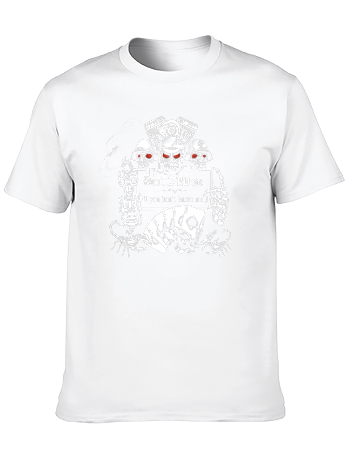 Dont Bro Me T-Shirt - Skull & Guns Design