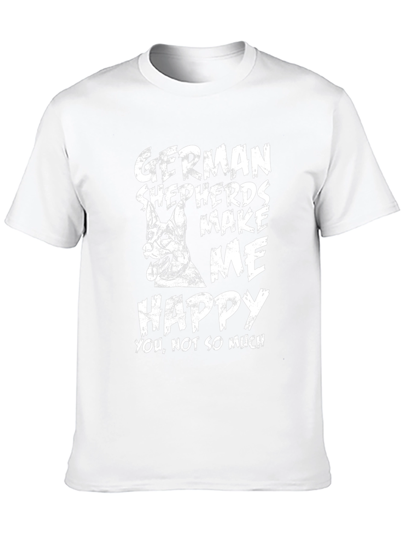 German Shepherd Make Me Happy Black T-Shirt