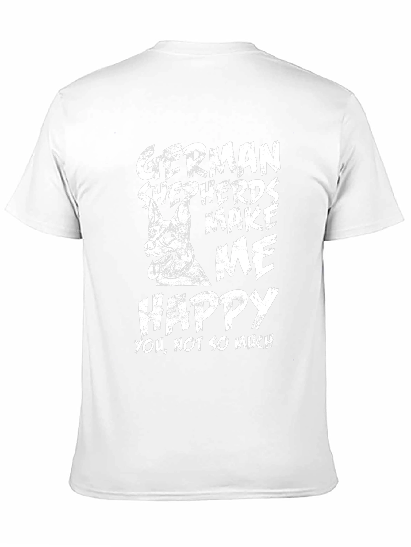 German Shepherd Make Me Happy Black T-Shirt