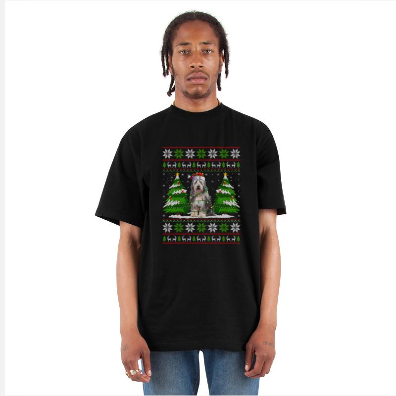 Bearded Collie Dog Christmas Tree Lights
