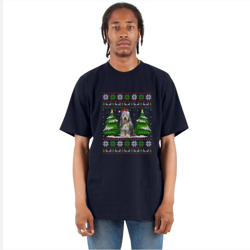 Bearded Collie Dog Christmas Tree Lights