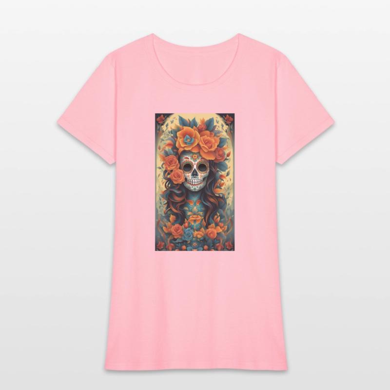 Beautiful Sugar Skull Woman With Flowers
