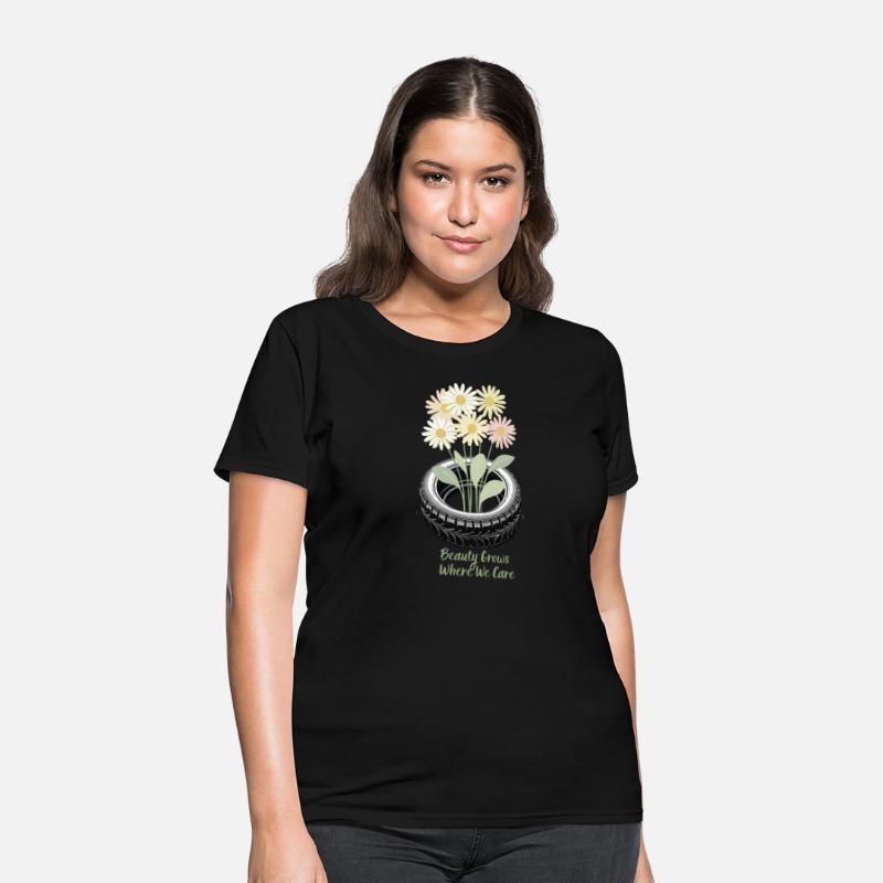 Beauty Grows from Care Recycled Tire Floral Eco