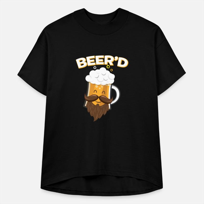 Beer_D T-Shirt - Funny Beard Mustache Beer Glass