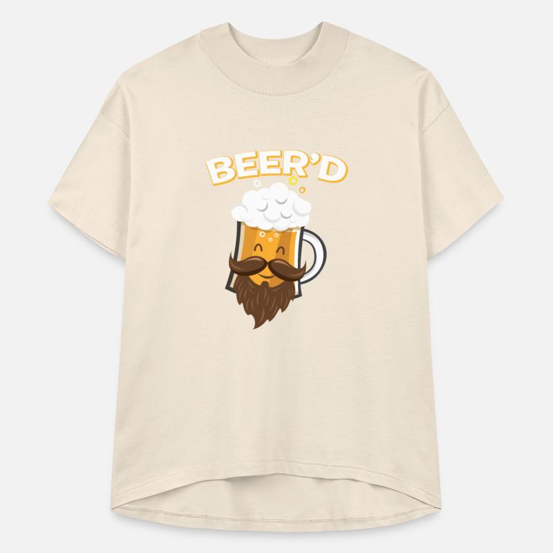 Beer_D T-Shirt - Funny Beard Mustache Beer Glass