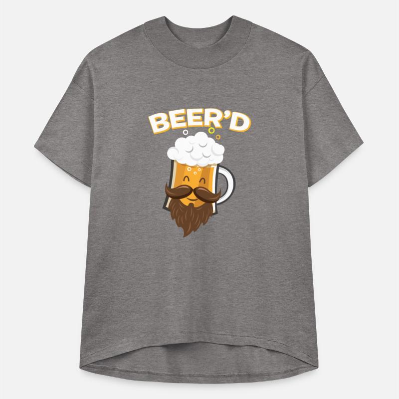 Beer_D T-Shirt - Funny Beard Mustache Beer Glass