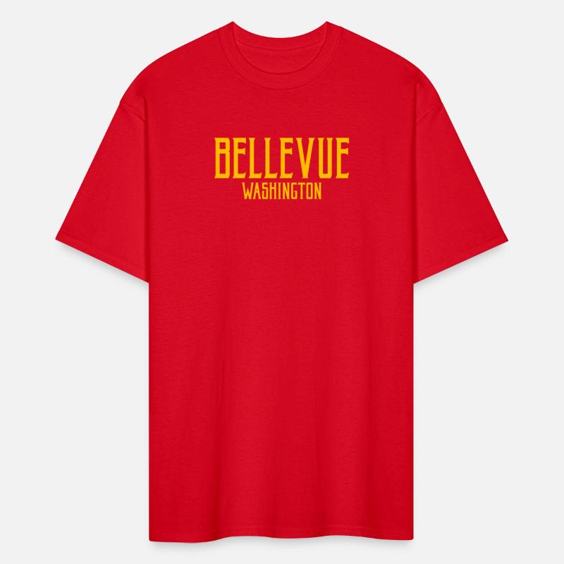Bellevue Washington Wa Text Amber Print