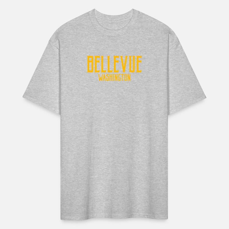 Bellevue Washington Wa Text Amber Print