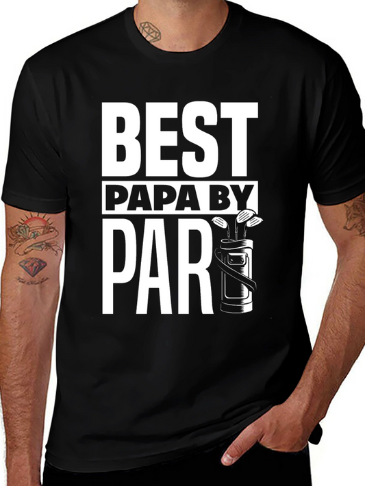 Best Papa By Par Golf T-Shirt Fathers Day Tee