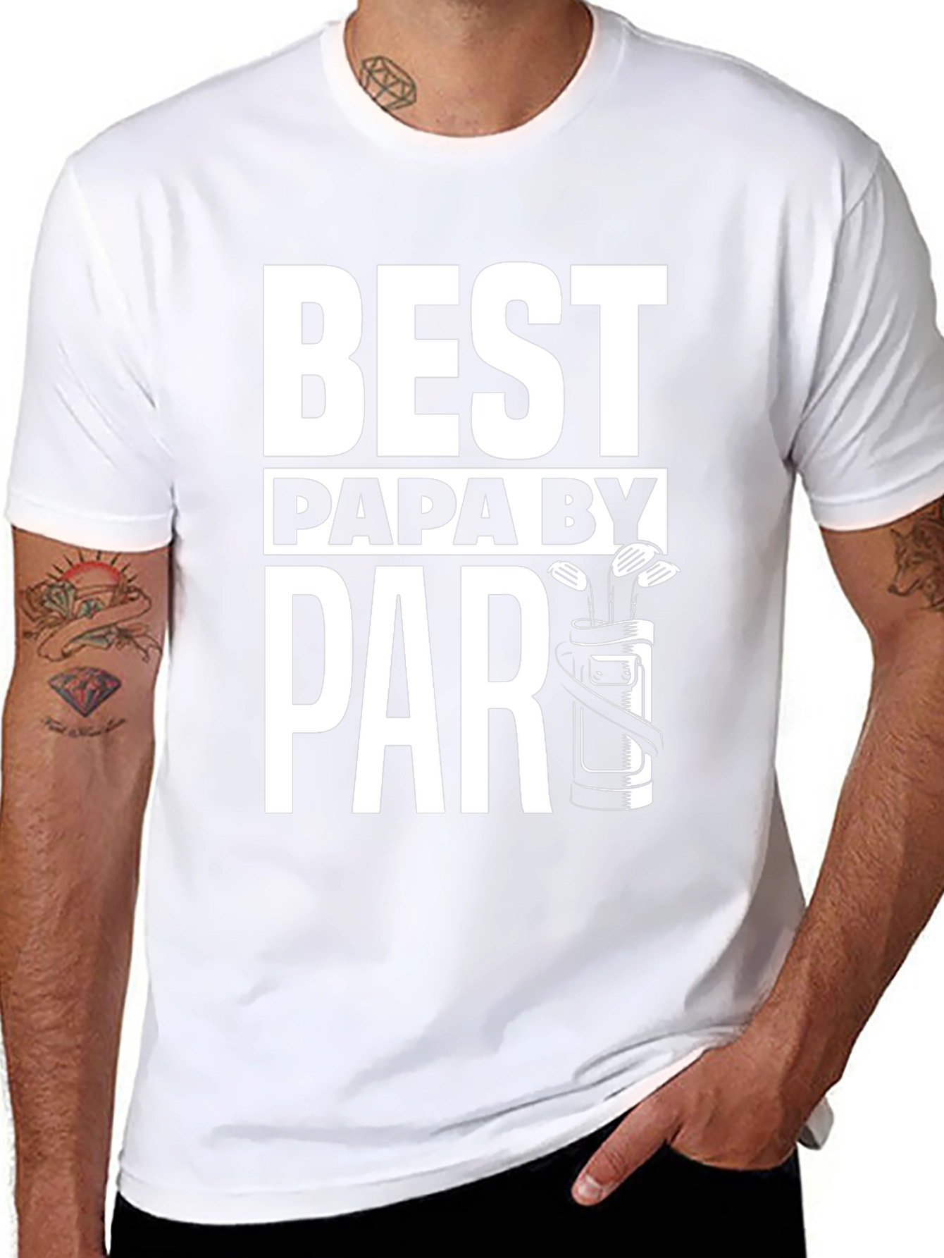 Best Papa By Par Golf T-Shirt Fathers Day Tee