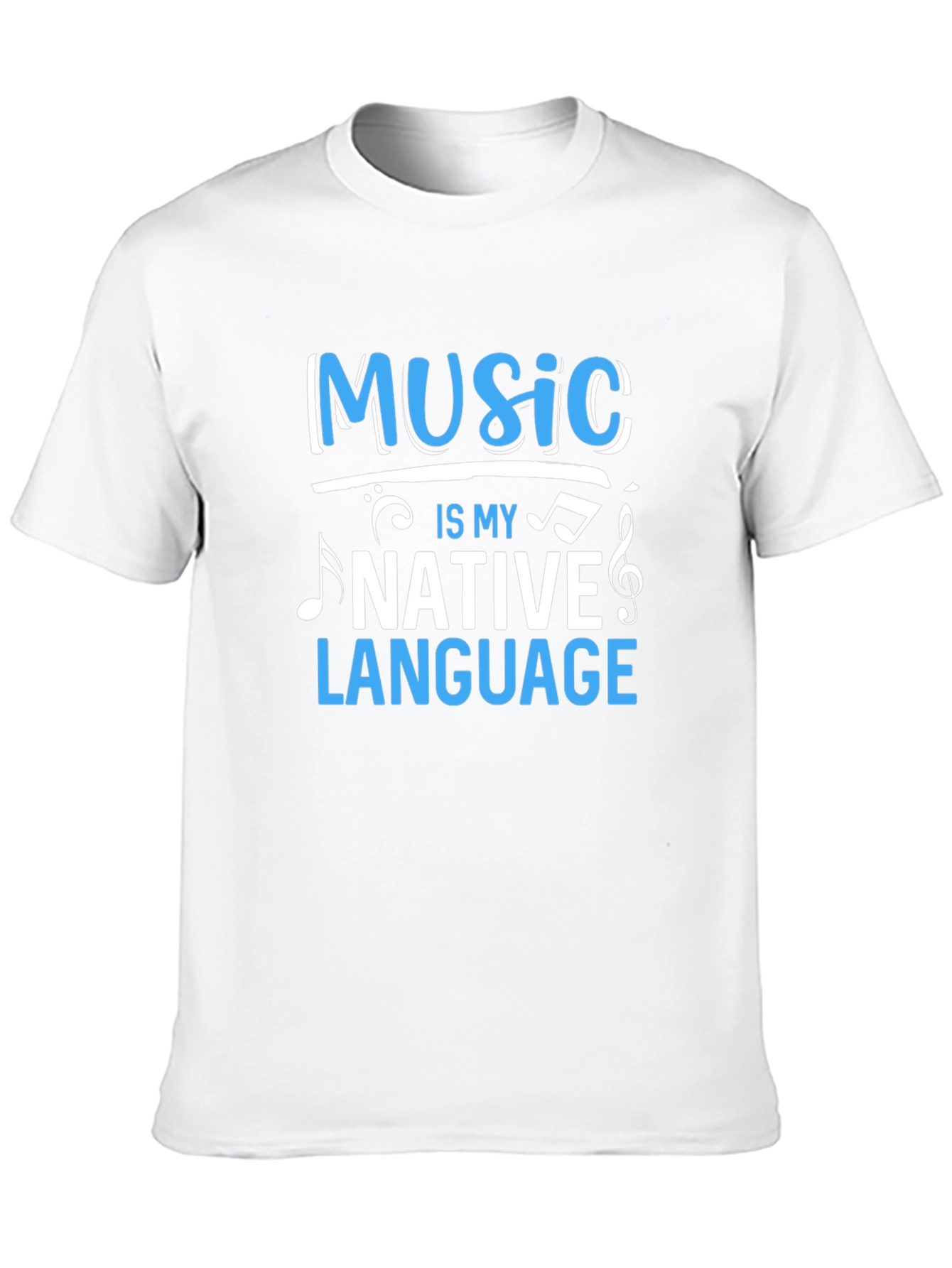 Music Is My Native Language Black Graphic Tee