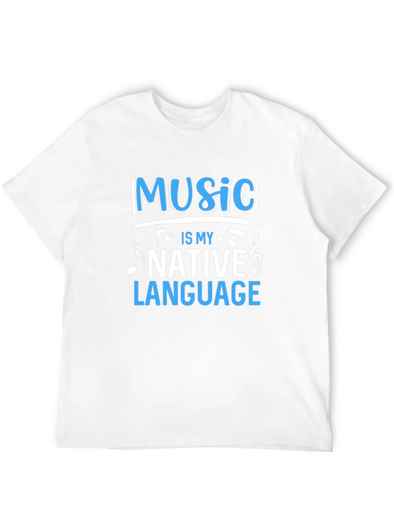 Music Is My Native Language Black Graphic Tee