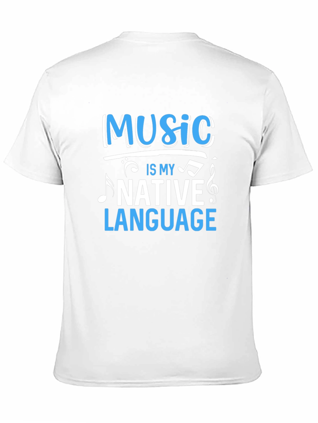 Music Is My Native Language Black Graphic Tee