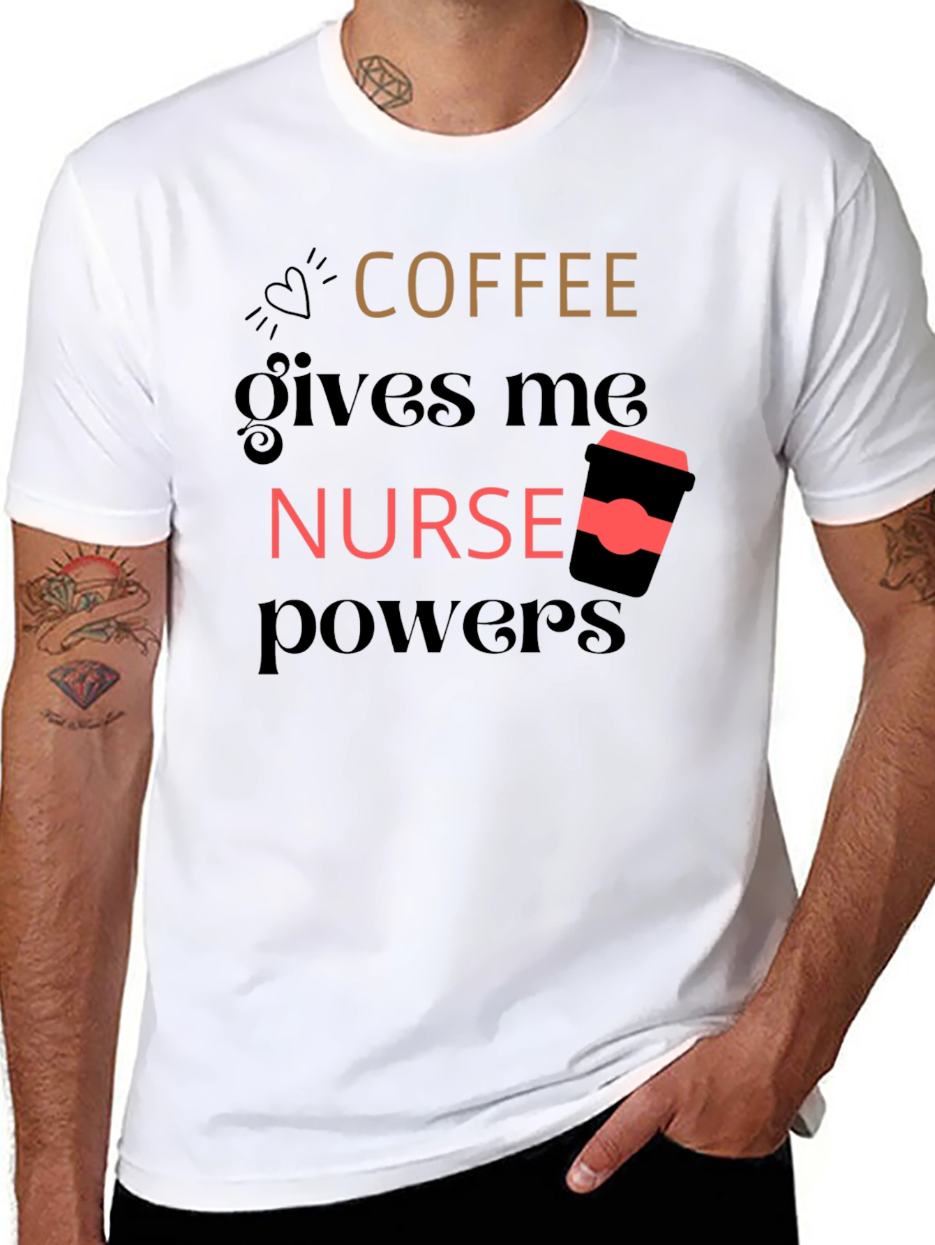 Coffee Nurse Powers Graphic Tee