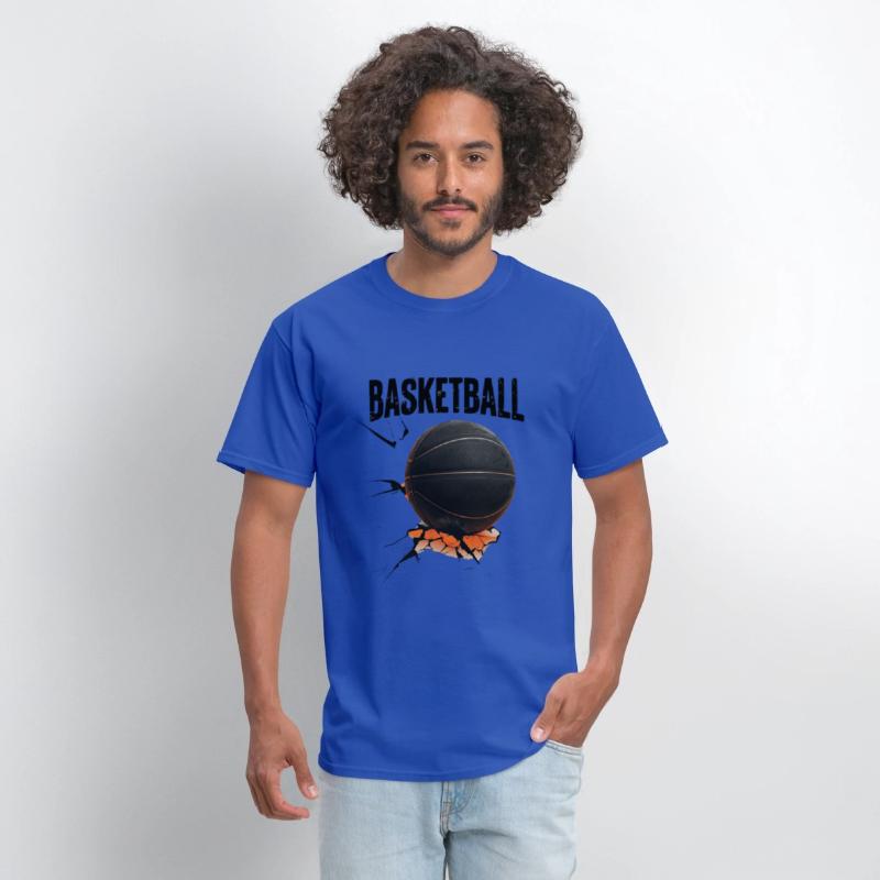 Black Basketball with Cracked Surface