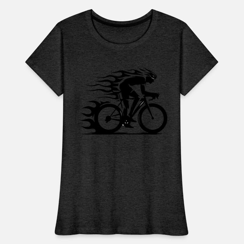 Black flames cyclist
