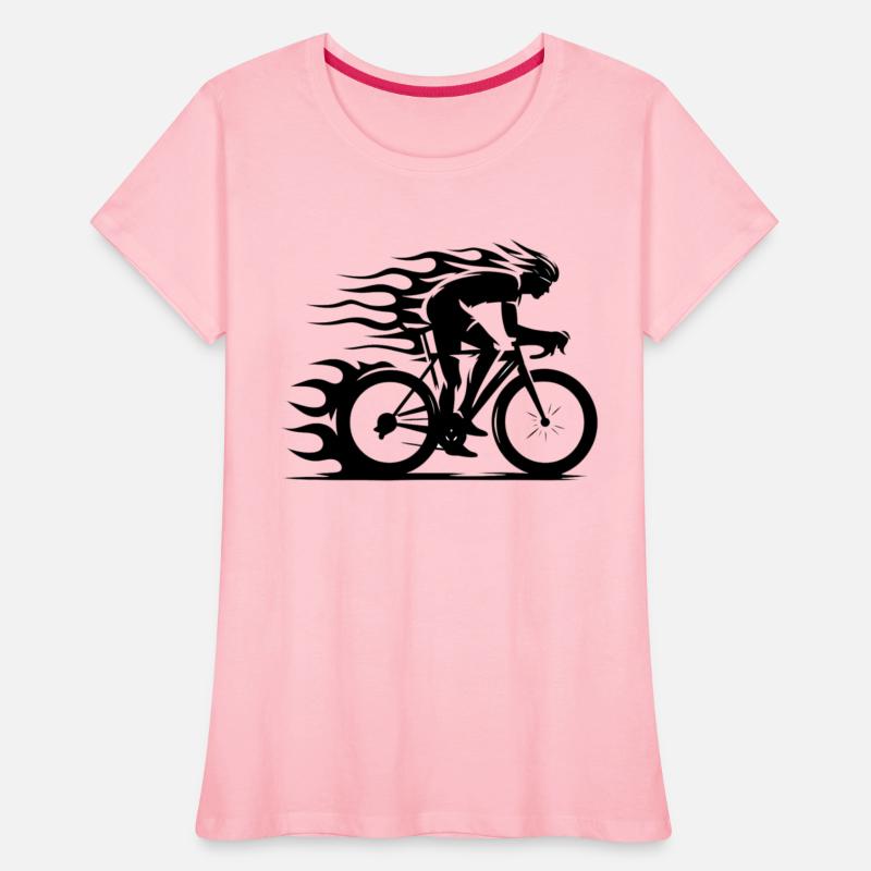 Black flames cyclist