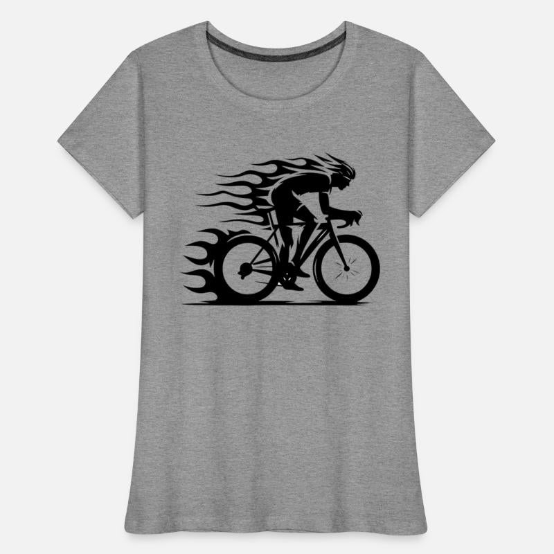 Black flames cyclist