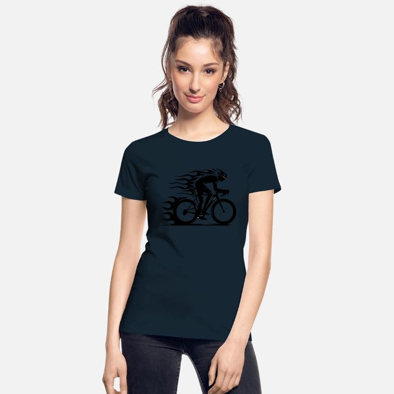 Black flames cyclist