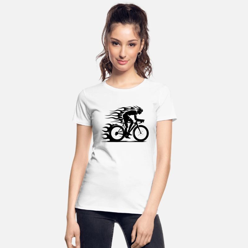 Black flames cyclist