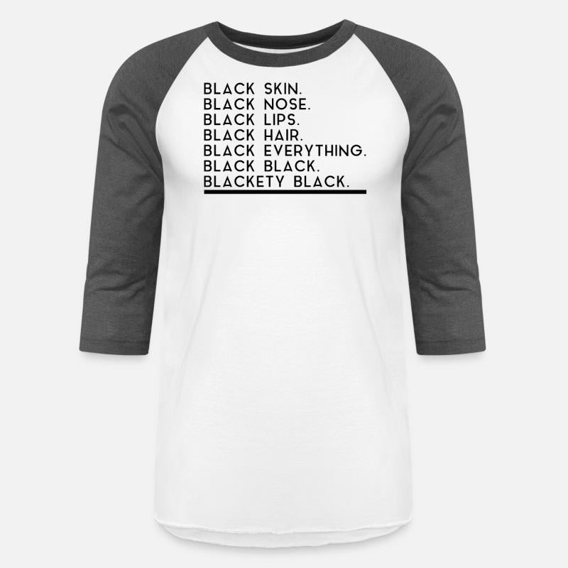 Black skin black nose black lips black hair
