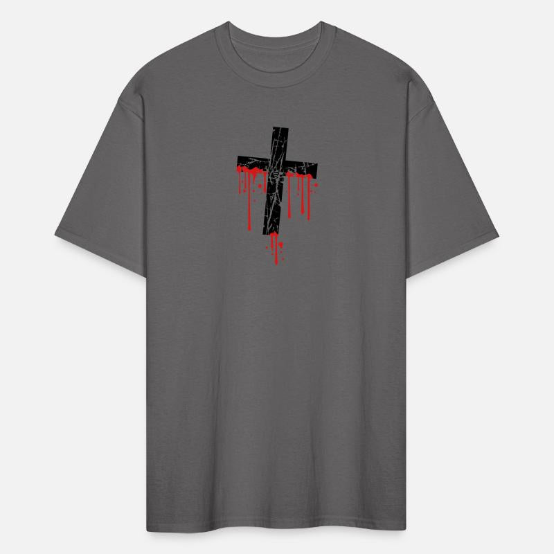 blood drop graffiti stamp scratch cracks old cross