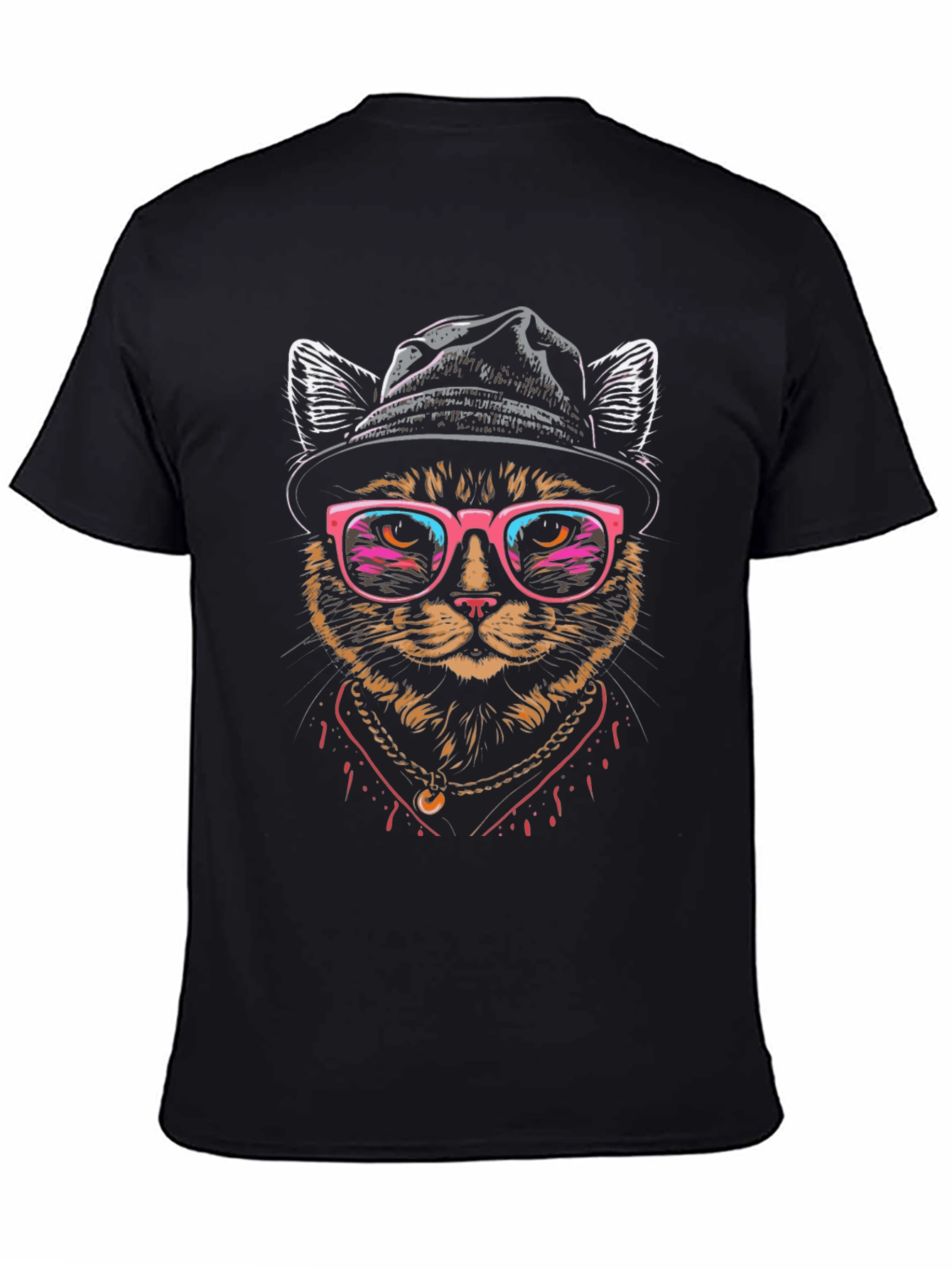 Cool Cat Graphic Tee - Funky Feline Style