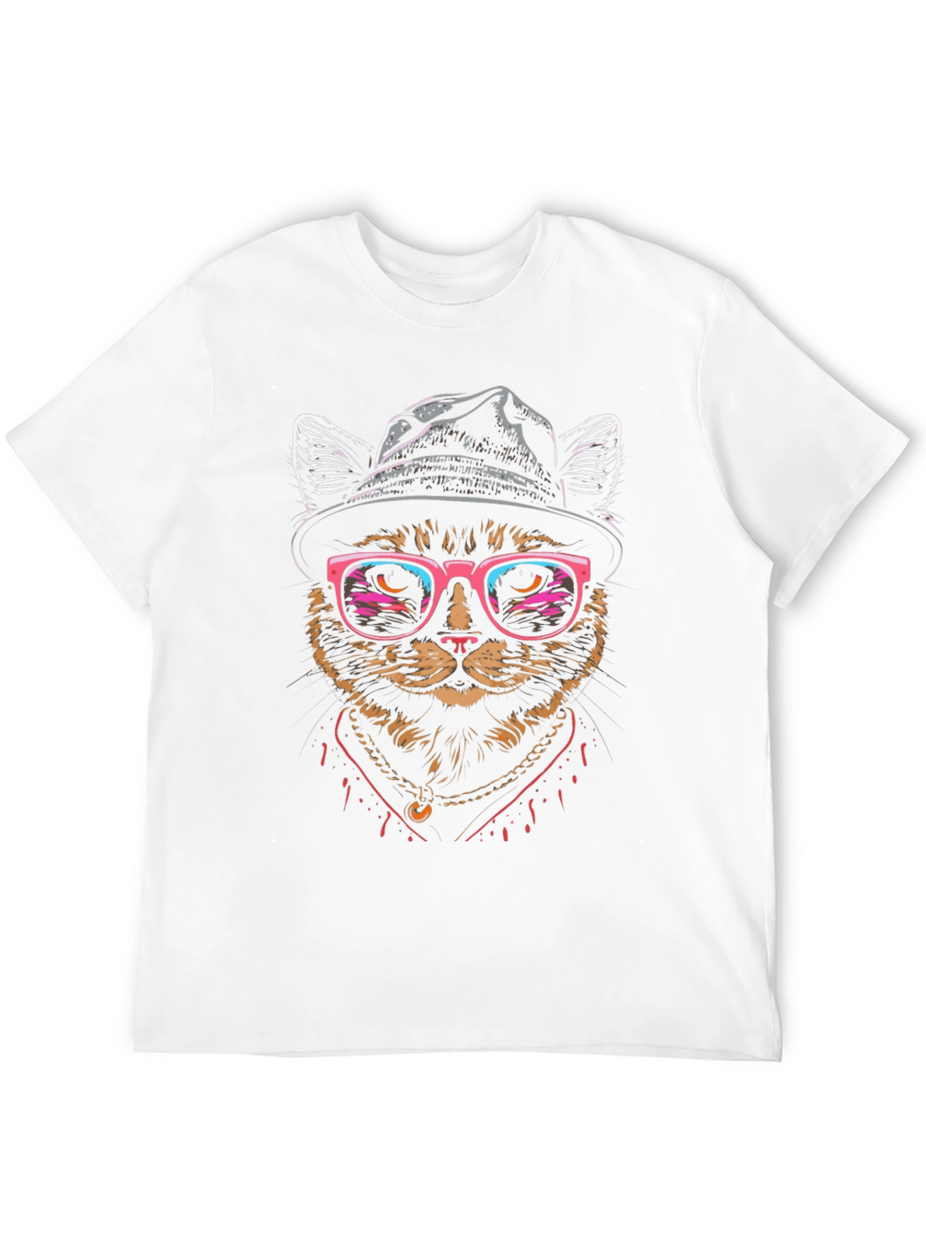 Cool Cat Graphic Tee - Funky Feline Style