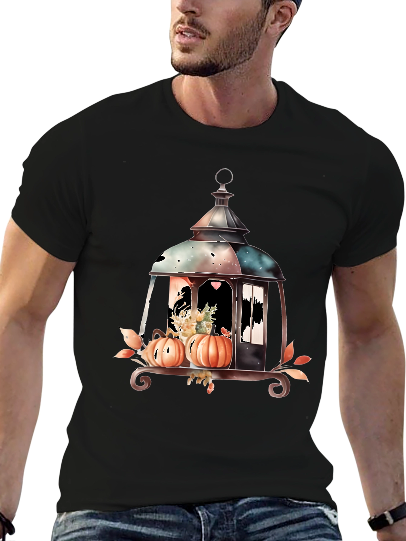 Lantern & Pumpkin Graphic Tee