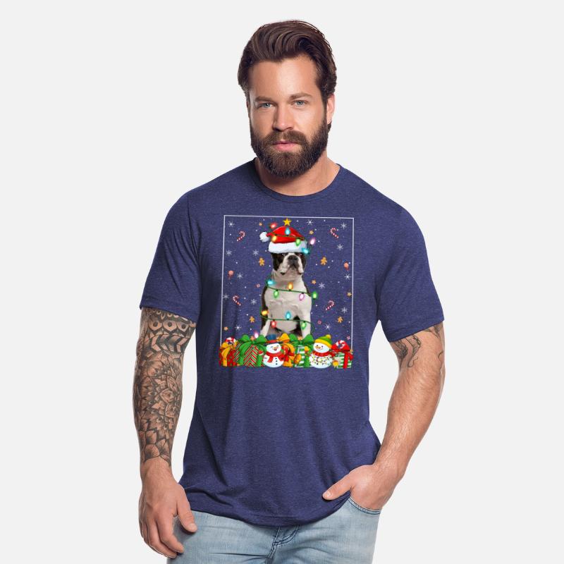 Boston Terrier Dog Christmas Lights