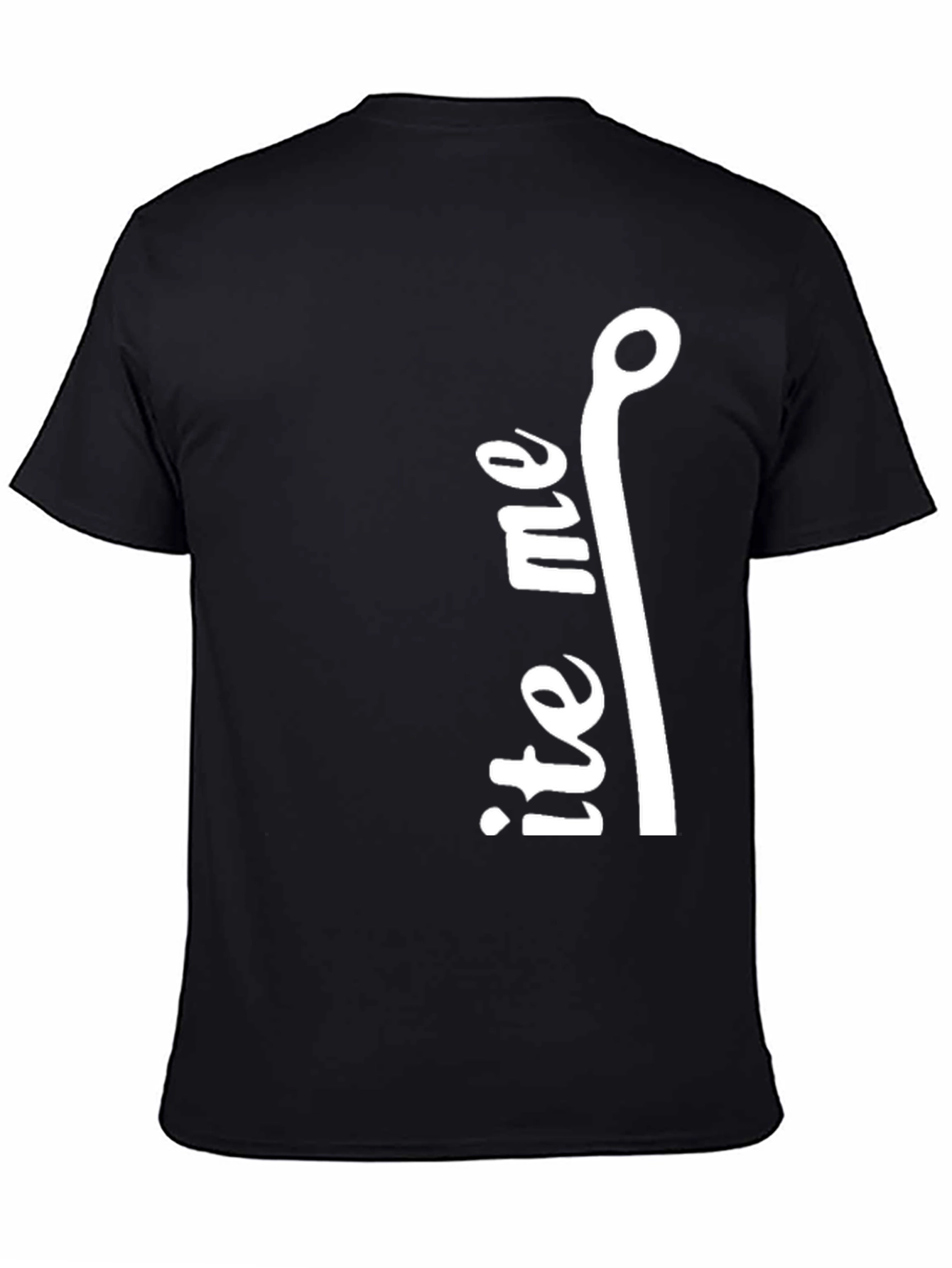 Bite Me Fishing Hook Graphic Tee - Black Cotton