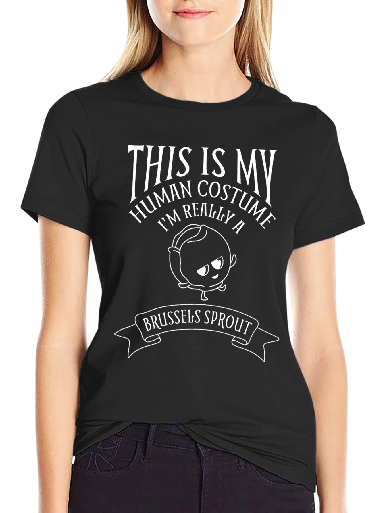 Brussels Sprout Costume T-Shirt - Funny Halloween Tee