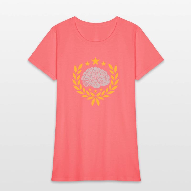 brain laurel wreath stars