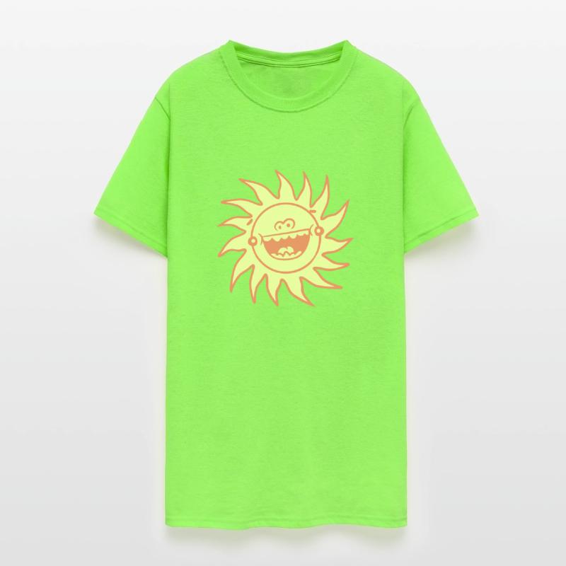 Bright Sun Funny Happy Face Smile Comic Cartoon