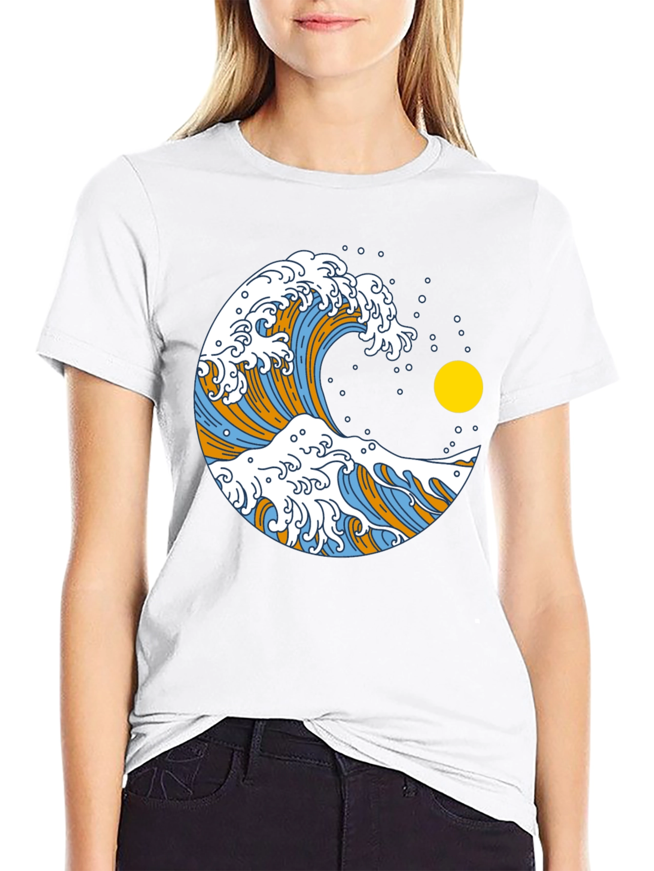 Great Wave Graphic Black T-Shirt