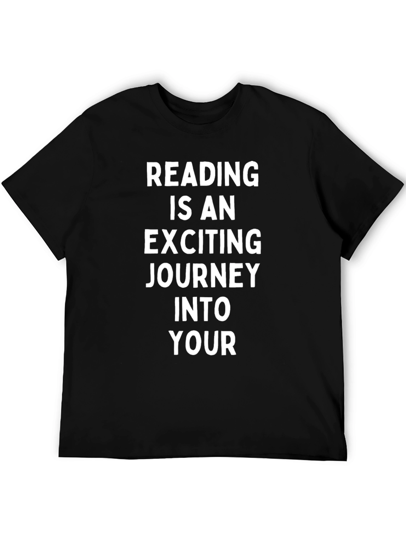 Reading is an Exciting Journey Black T-Shirt