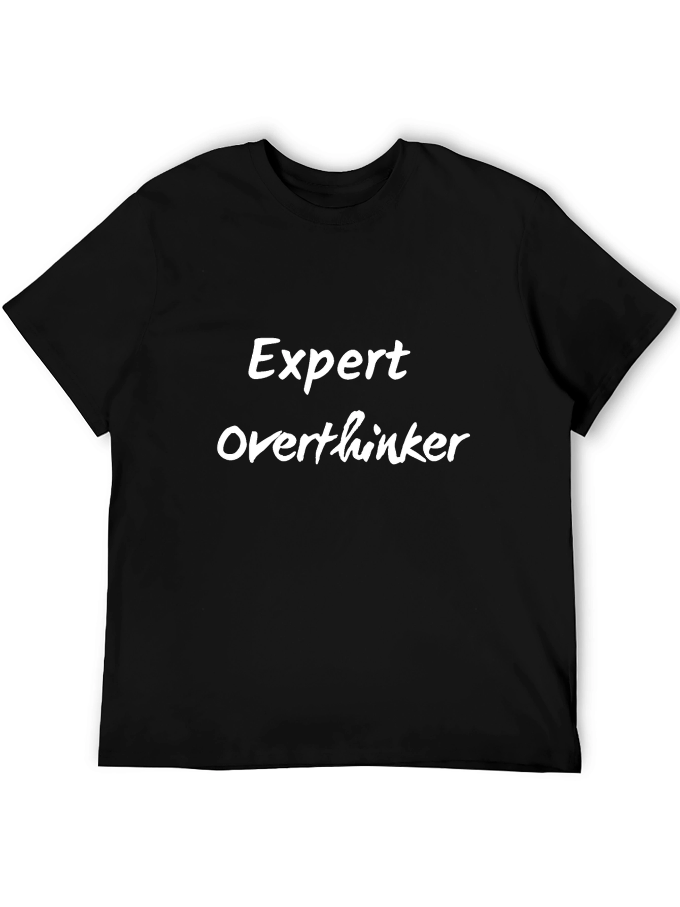 Expert Overthinker Black T-Shirt