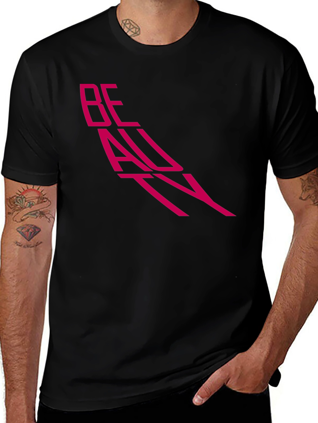 Beauty Graphic Black T-Shirt - Modern Style