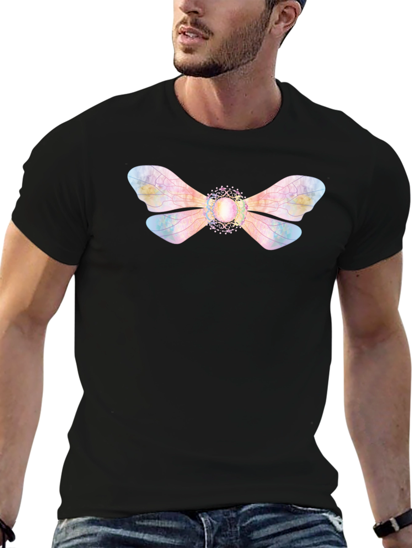 Magical Wings Graphic Black Tee