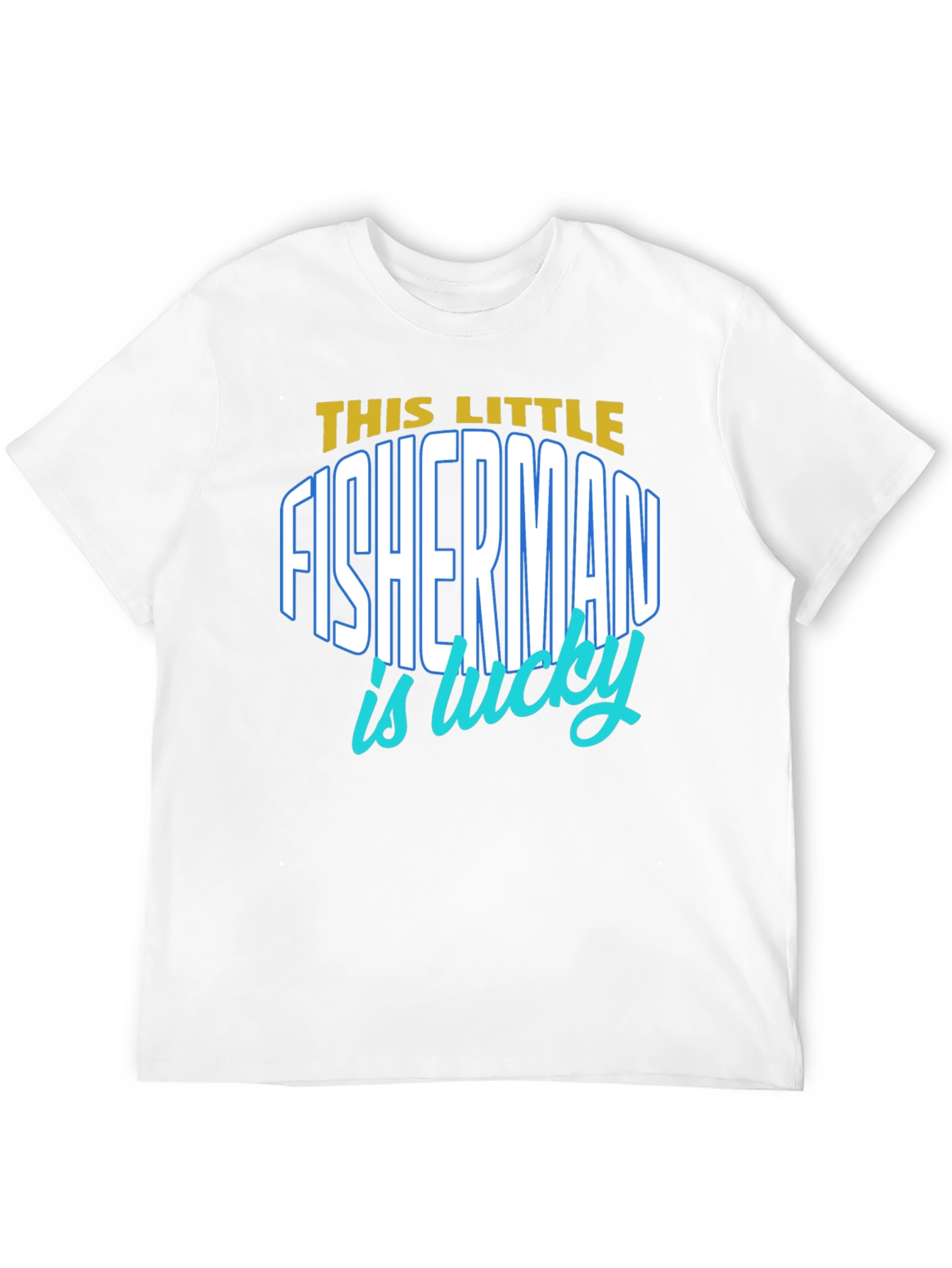 Lucky Fisherman Graphic T-Shirt - Black